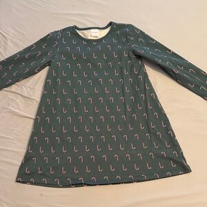 Hanna Andersson green Top with Candy Cane Accents